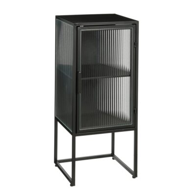 Clifton Opbergkast met Deuren - L38 x B35 x H90 cm - Metaal - Zwart