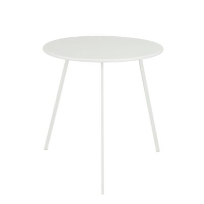 Seatle Bijzettafel Buiten - H50 x Ø50 cm - Metaal - Wit