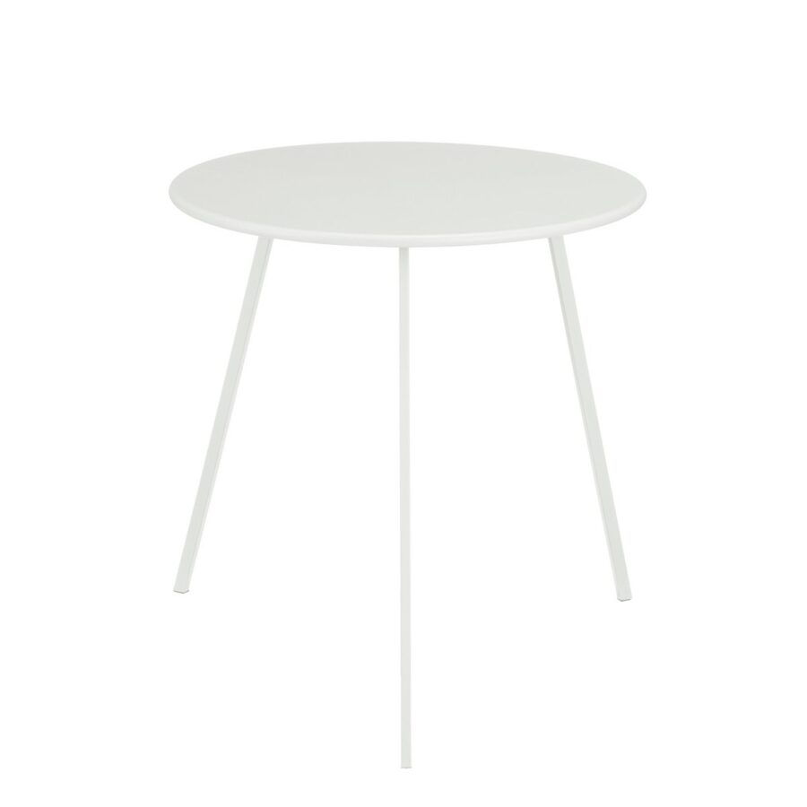 Seatle Bijzettafel Buiten - H50 x Ø50 cm - Metaal - Wit