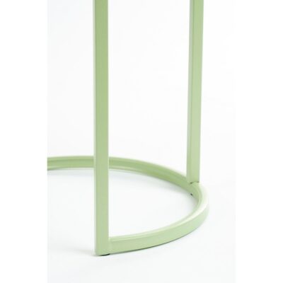Lara Bijzettafel - Set van 2 - H51 x Ø40 cm - Metaal - Mintgroen