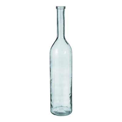 Rioja Fles Vaas - H100 x Ø21 cm - Gerecycled Glas - Transparant