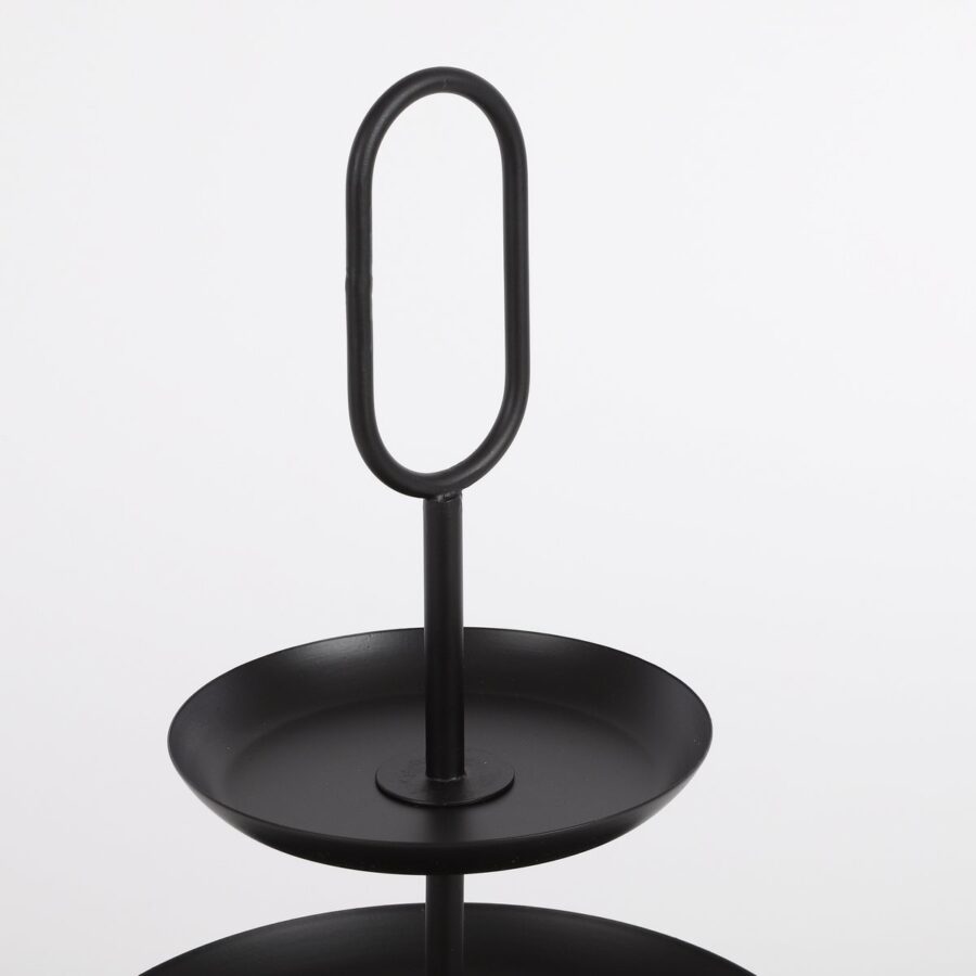 Rama Etagère 3 Laags - H55 x Ø38 cm - Metaal - Zwart - Afbeelding 2
