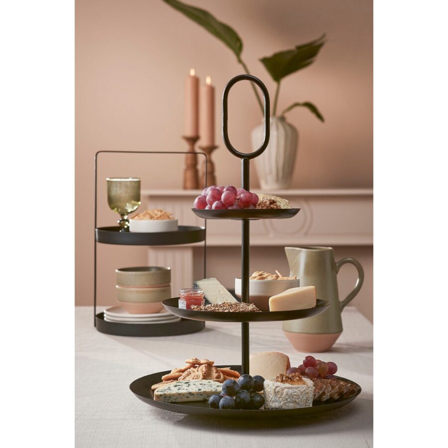 Rama Etagère 3 Laags - H55 x Ø38 cm - Metaal - Zwart - Afbeelding 10