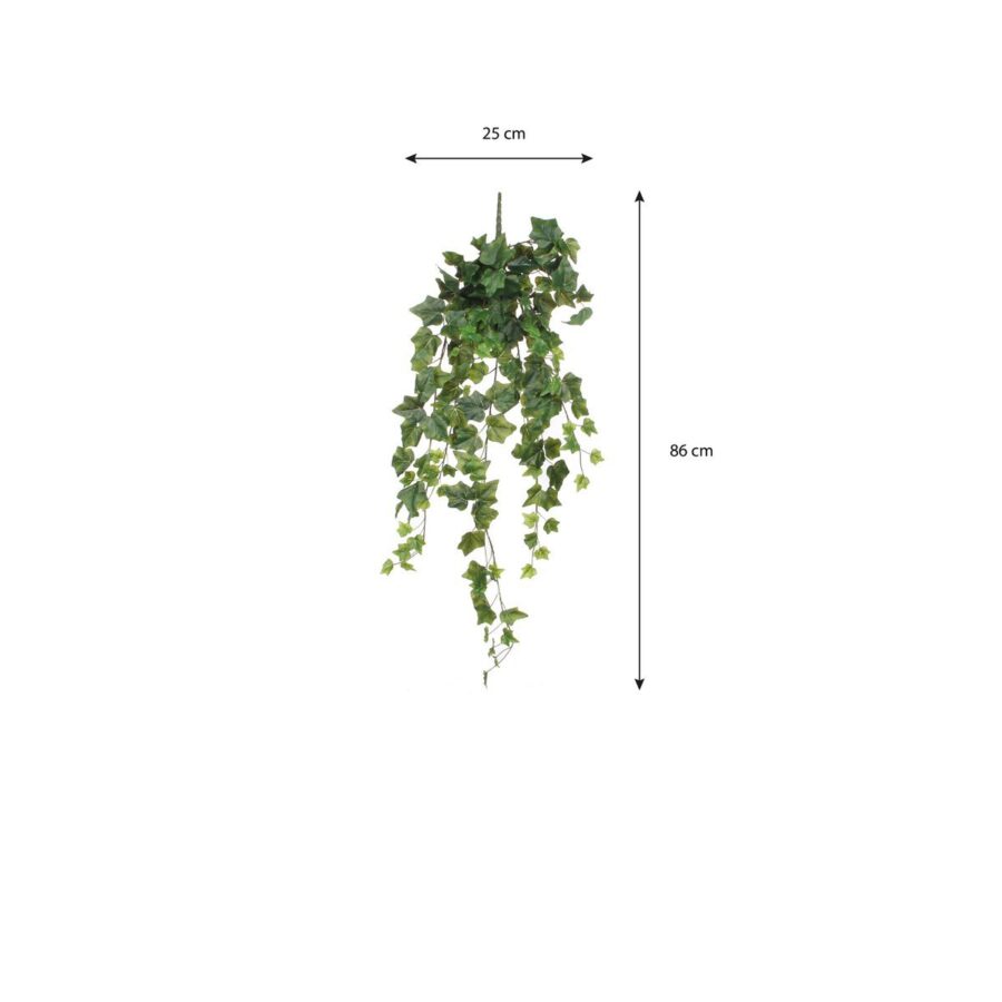 Hedera Kunst Hangplant - H86 cm - Groen - Afbeelding 5