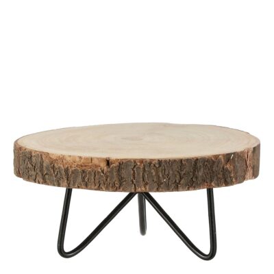 Pia Boomstam Bijzettafel - H14 x Ø29 cm - Lichtbruin