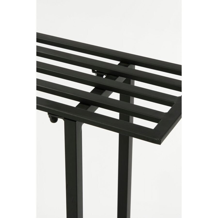 Greenrax Plantenstandaard - L90 x B22 x H75 cm - Metaal - Zwart - Afbeelding 2