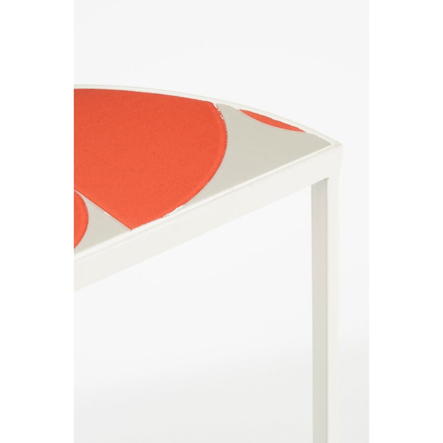 Bologna Bijzettafel Buiten - Set van 2 - L45 x B23 x H58 cm - Metaal - Rood - Afbeelding 2
