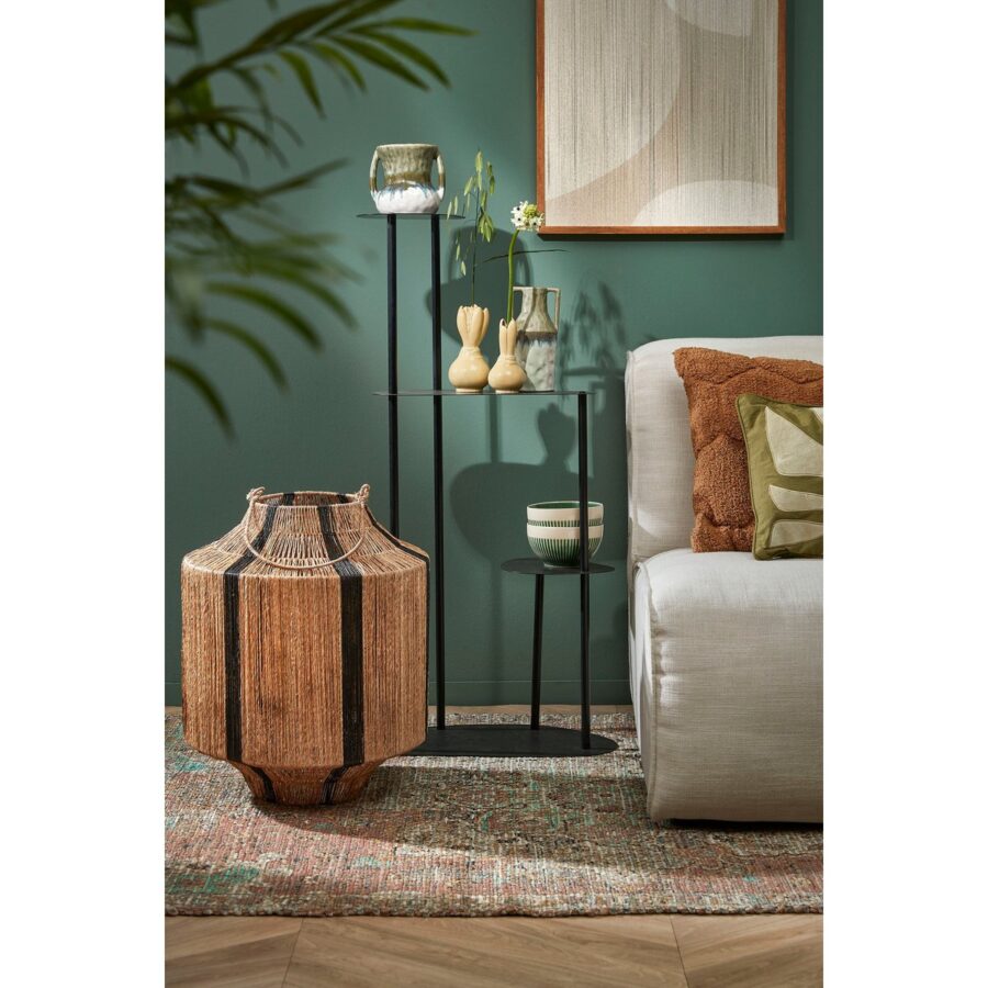 Fonda Plantentafel - L48 x B27 x H100 cm - Metaal - Zwart - Afbeelding 5