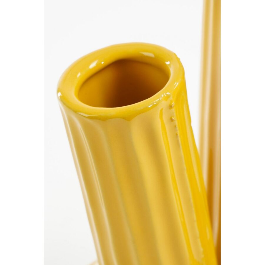 Felipe Tulpenvaas - H27 x Ø20 cm - Keramiek - Geel - Afbeelding 2
