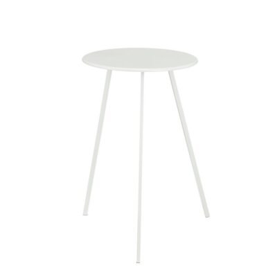 Seatle Bijzettafel Buiten - H58 x Ø38 cm - Metaal - Wit