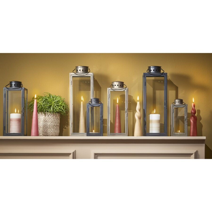 Arzilla Lantaarn - L14 x B13 x H35 cm - Zwart - Afbeelding 5