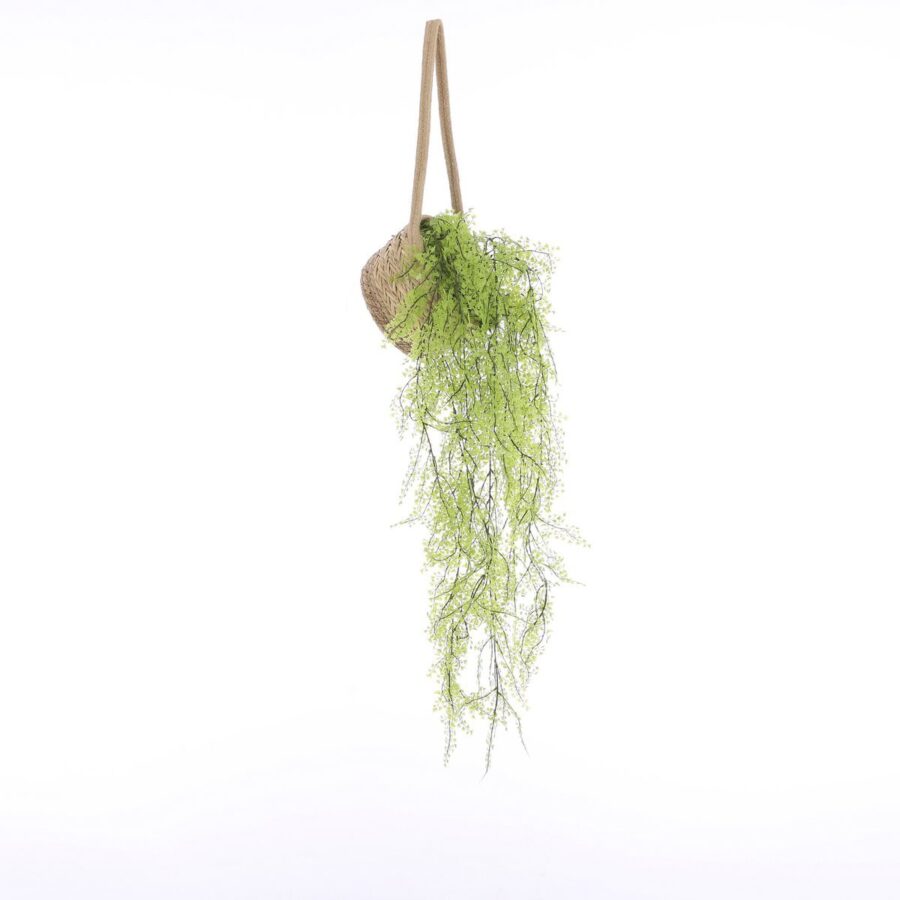 Anne Hangende Bloempot - Set van 2 - H20 x Ø25 cm - Zeegras - Lichtbruin - Afbeelding 5