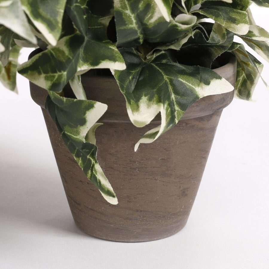 Hedera Kunstplant in Bloempot Stan - H45 x Ø25 cm - Groen Bont - Afbeelding 3
