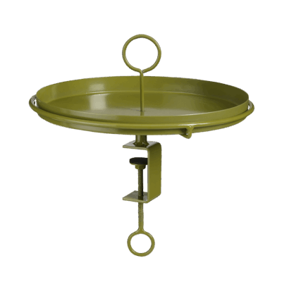 Aston Dienblad met Klem - H30 x Ø31 cm - Metaal - Donkergroen