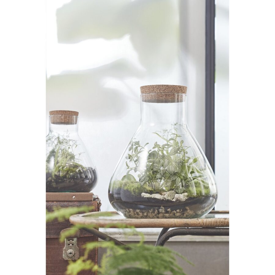 Emily Voorraadpot - H25 x Ø23 cm - Gerecycled Glas - Transparant - Afbeelding 10