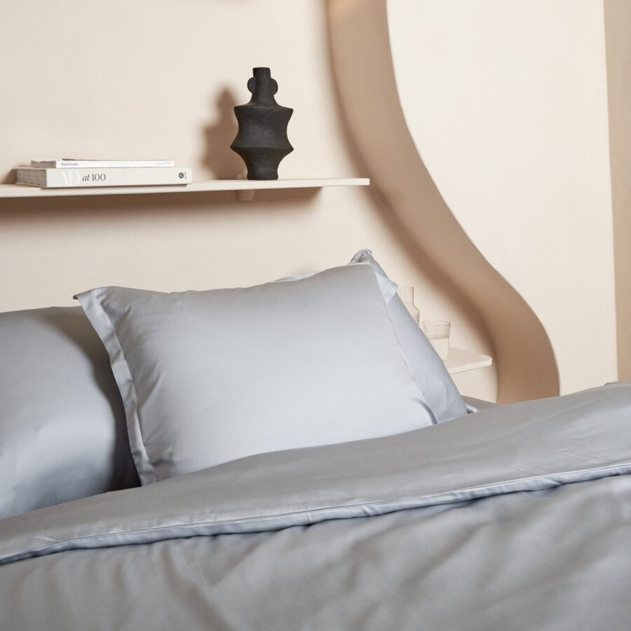 TENCEL™ - Sateen Kussensloop Grijs Blauw - Afbeelding 5