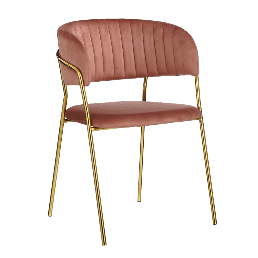 Moony Eetkamerstoel - Velvet - Roze