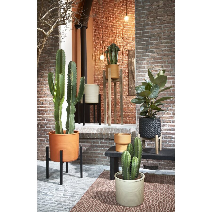 Ascot Plantenstandaard XL - L46 x B46 x H40 cm - Metaal - Zwart - Afbeelding 6