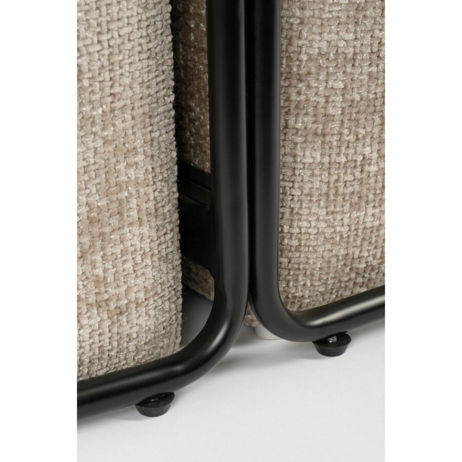 Salontafel met Poefs - 3-delig - L79 x B45 x H41 cm - Lichtgrijs - Afbeelding 4
