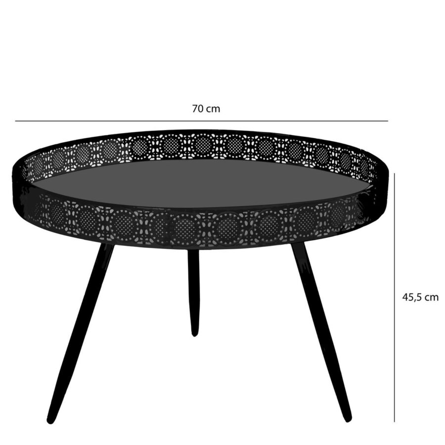 Lagune Salontafel - H46 x Ø70 cm - Metaal - Brons - Afbeelding 6