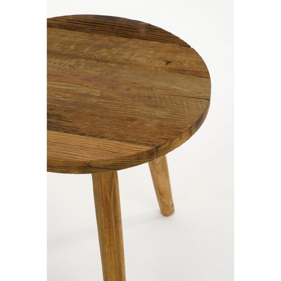 Bold Bijzettafel - H36 x Ø33 cm - Gerecycled Hout - Bruin - Afbeelding 2