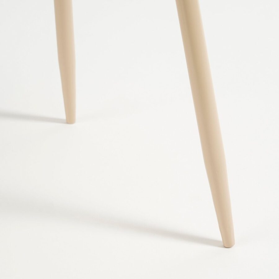 Flores Bijzettafel - H38 x Ø34 cm - Metaal - Beige - Afbeelding 3