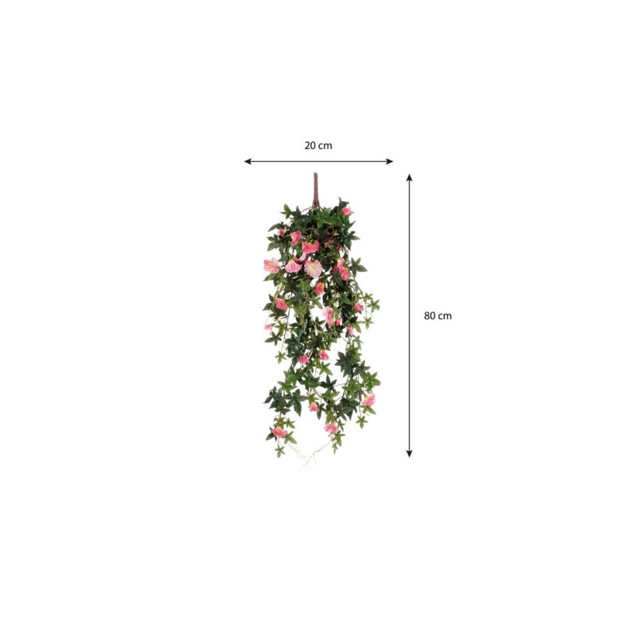 Petunia Kunst Hangplant - L15 x B20 x H80 cm - Roze - Afbeelding 4