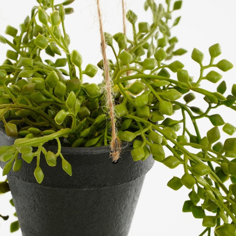 Senecio Kunst Hangplant in Pot - H68 x Ø9 cm - Groen - Afbeelding 3
