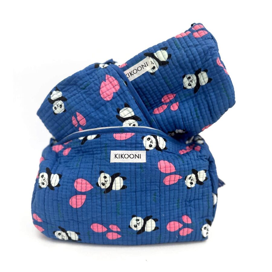 handgemaakte make-up tas SET van 3 "Panda" - Afbeelding 6
