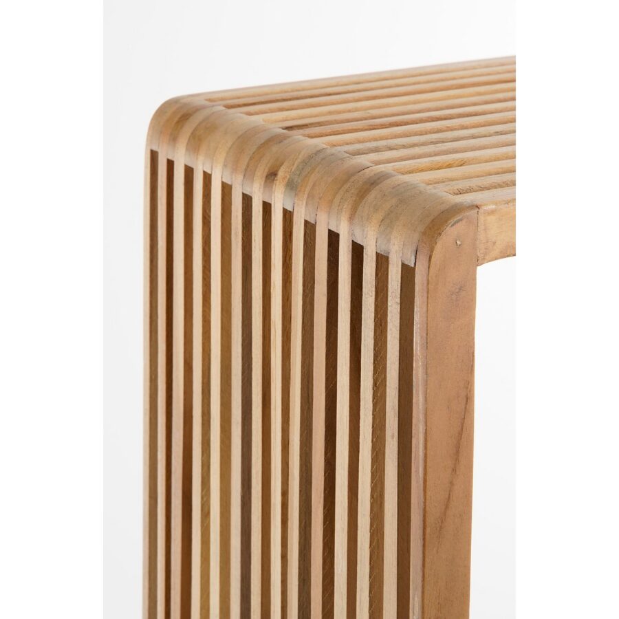 Yonker Plantentafel - Set van 2 - L35 x B25 x H80 cm - Gerecycled Hout - Bruin - Afbeelding 2