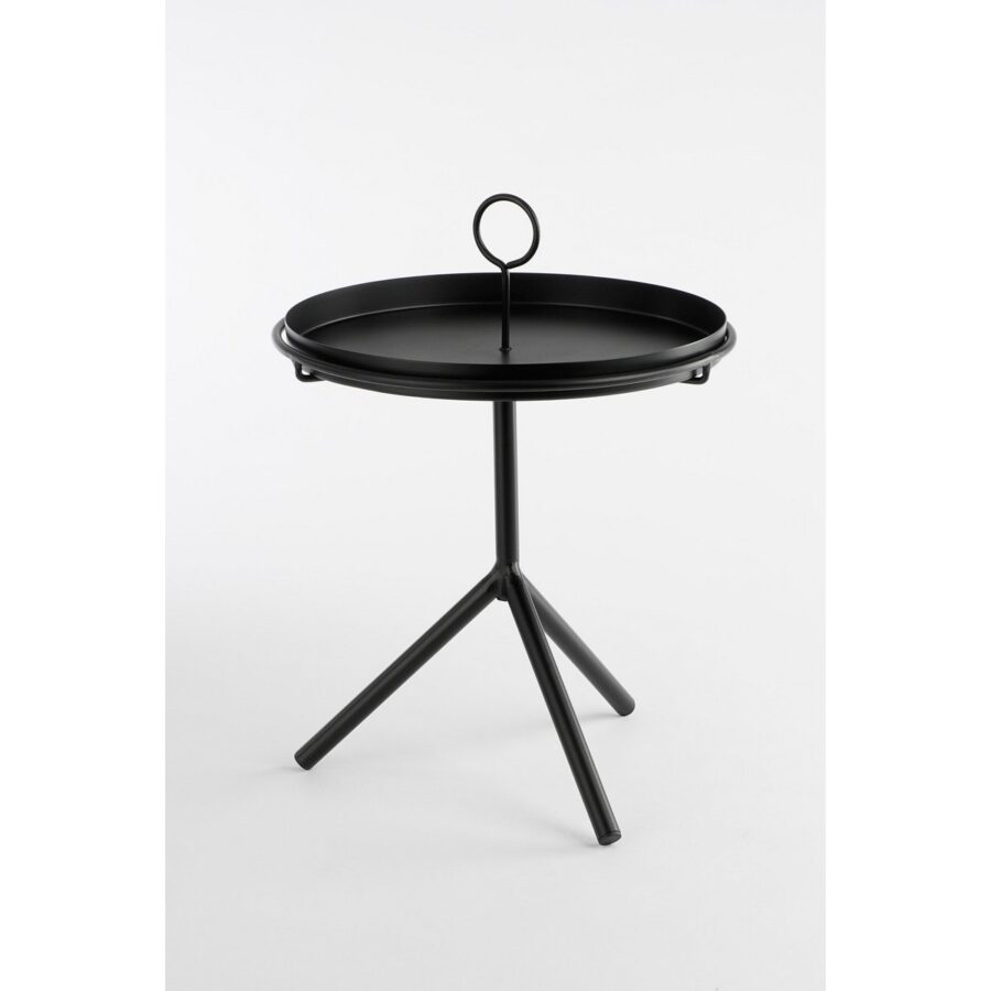 Aston Dienbladtafel - H40 x Ø31 cm - Metaal - Zwart - Afbeelding 4