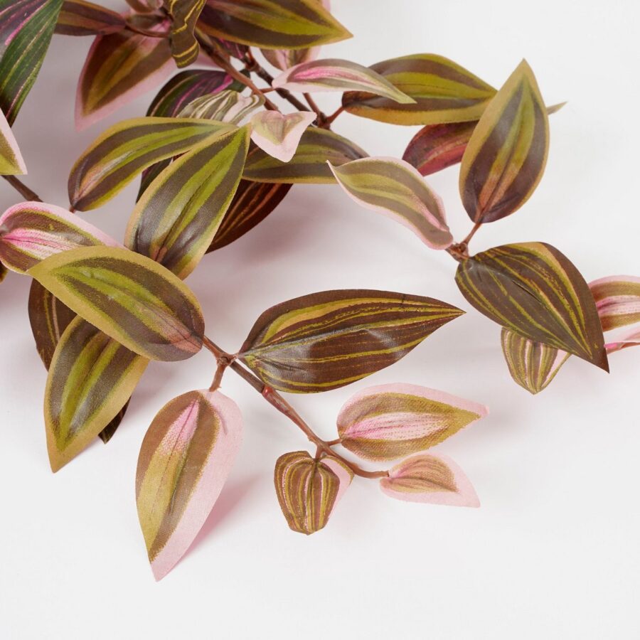 Tradescantia Kunst Hangplant - L15 x B20 x H54 cm - Bordeaux - Afbeelding 3