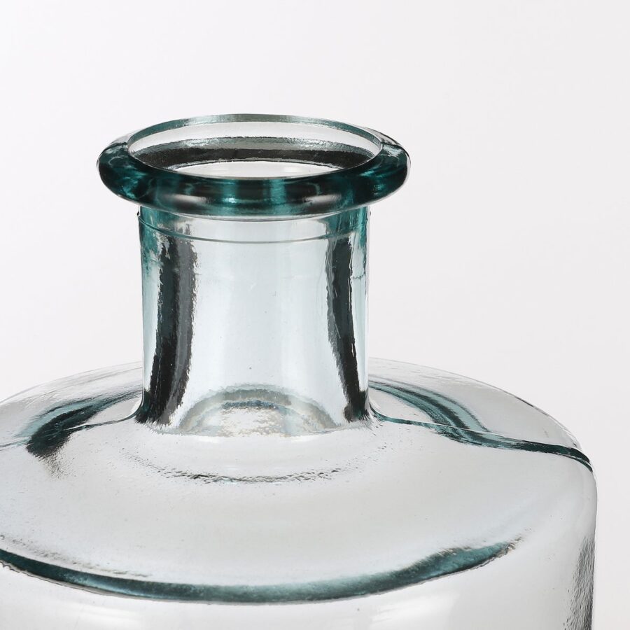 Guan Fles Vaas - H75 x Ø25 cm - Gerecycled Glas - Transparant - Afbeelding 2