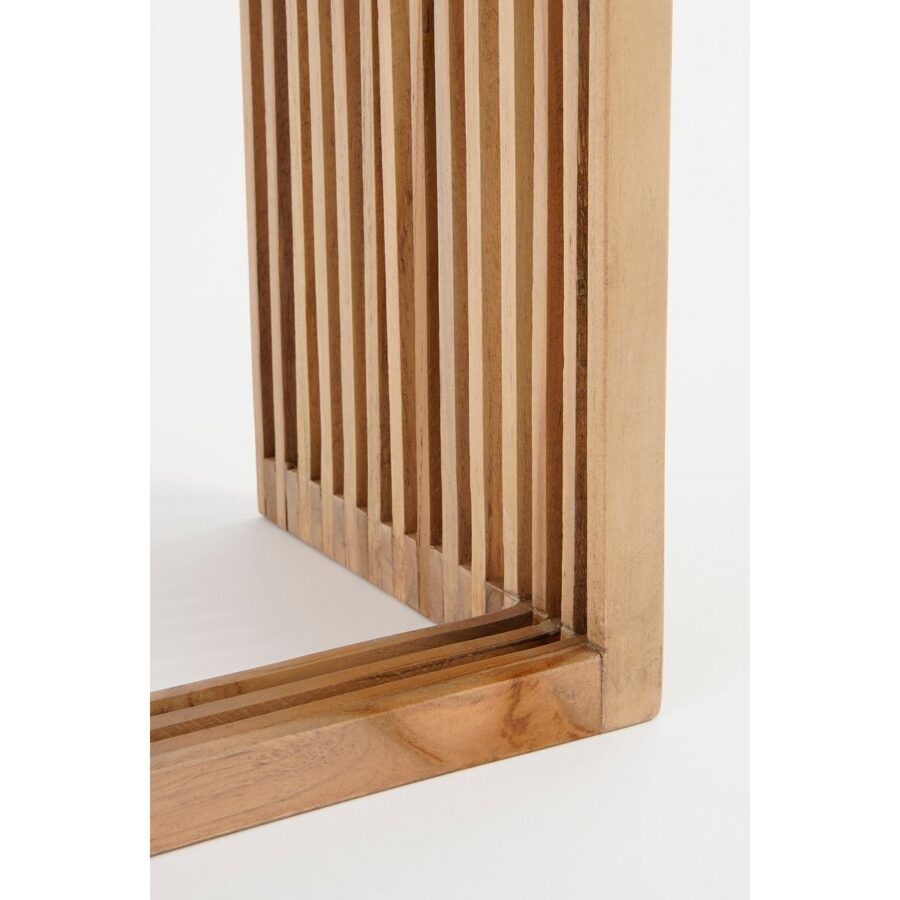Yonker Plantentafel - Set van 2 - L35 x B25 x H80 cm - Gerecycled Hout - Bruin - Afbeelding 5