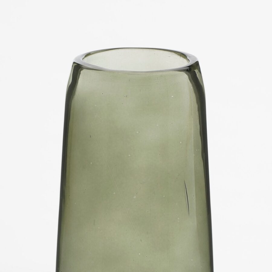 Xandra Smalle Vaas - H38 x Ø10 cm - Glas - Groen - Afbeelding 2