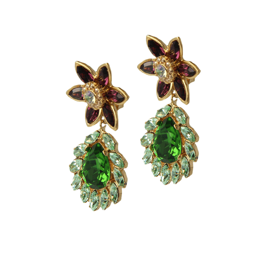 Tropical Flower Earclips - Afbeelding 4