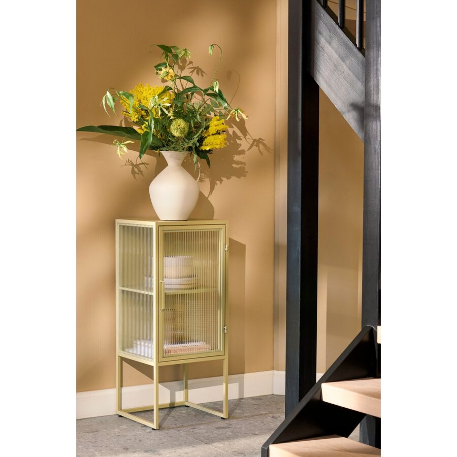 Gyge Vaas - L26 x B22 x H31 cm - Metaal - Off-white - Afbeelding 6
