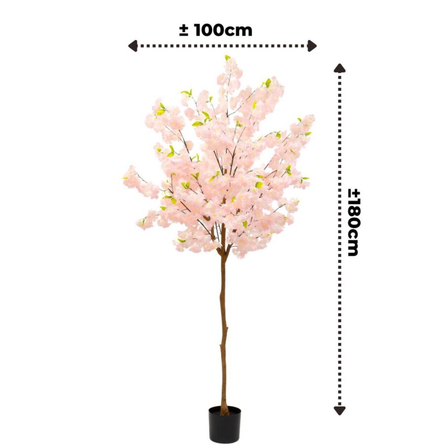 Kunst Kersenbloesem 180cm Roze - Afbeelding 3