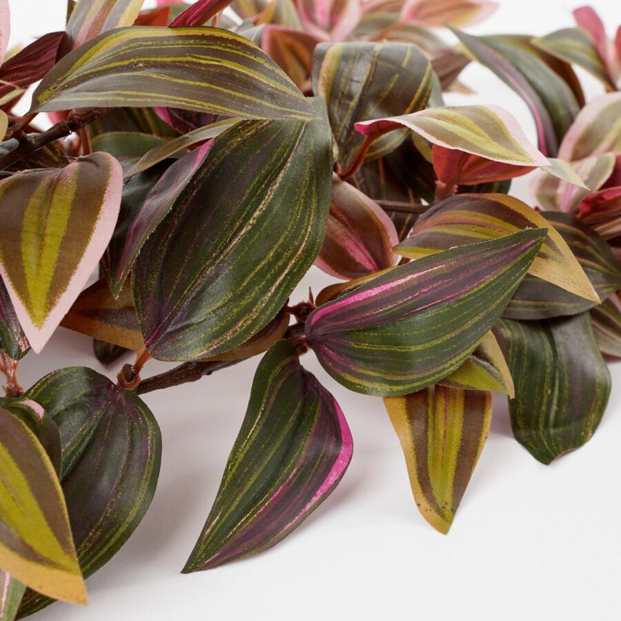 Tradescantia Kunst Hangplant - L15 x B20 x H54 cm - Bordeaux - Afbeelding 2