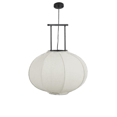 Pego Hanglamp - H55 x Ø50 cm - Linnen - Off-white