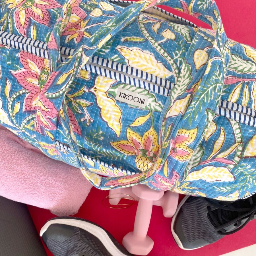 Handgemaakte katoenen tas 'Exotische tuin'