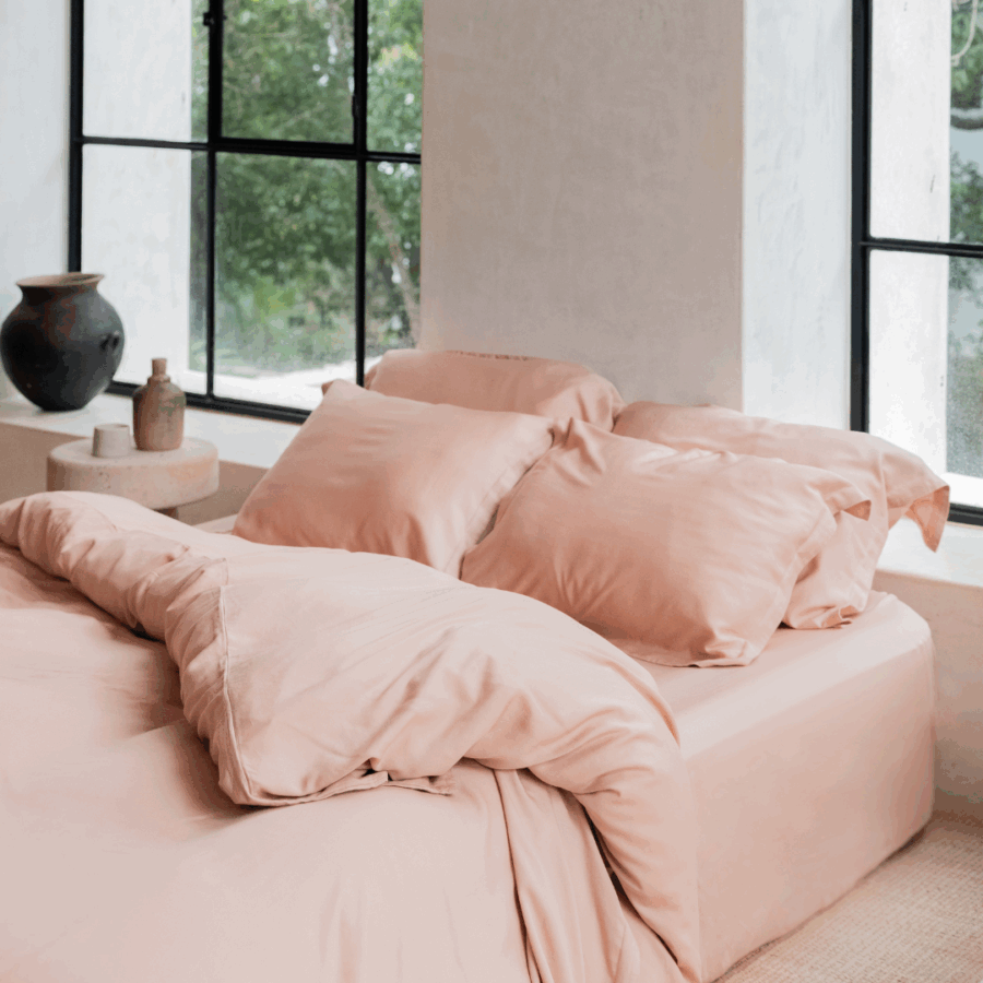 TENCEL™ - Twill Dekbedovertrek Peach - Afbeelding 4