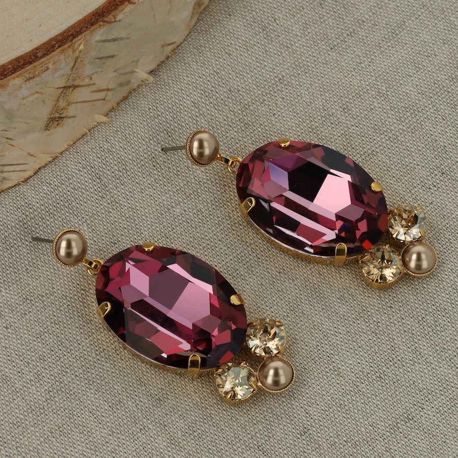 Aspen Statement Earrings Blush Rose - Afbeelding 2