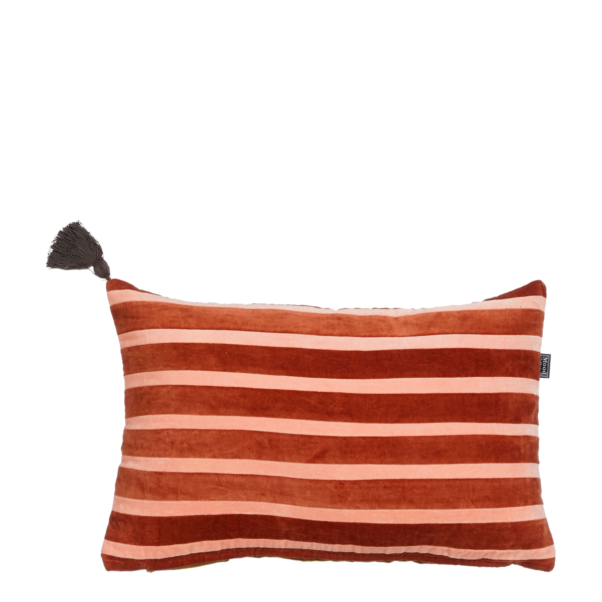 Sierkussen Streep - 55 x 35 cm - Katoen Velvet - Roze