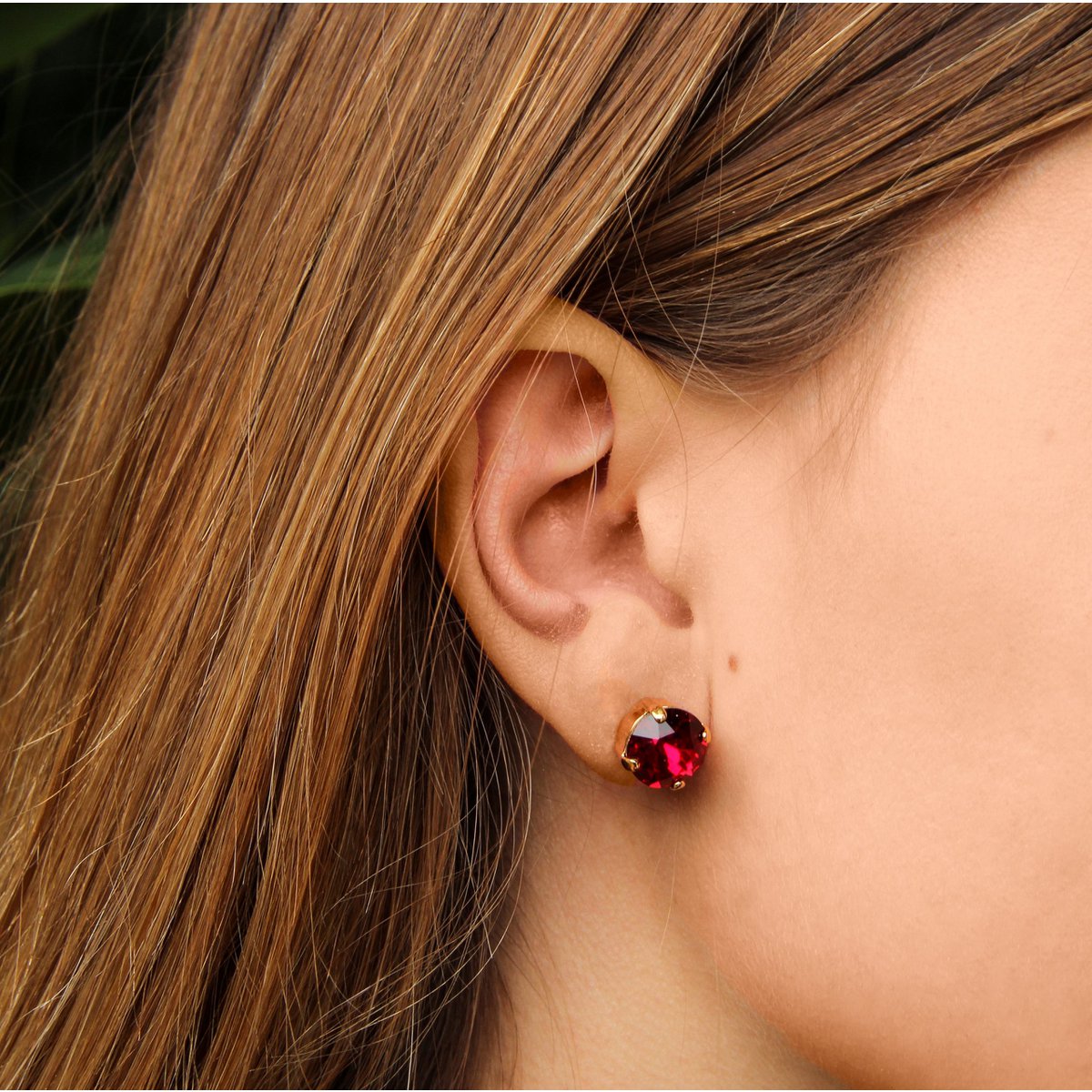Siam Red Earpins - Afbeelding 2