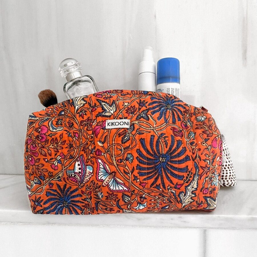 Cosmetische tas "Orange Palm"