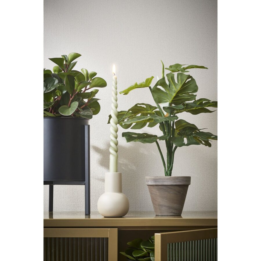 Monstera Kunstplant in Bloempot Stan - H48 x Ø39 cm - Groen - Afbeelding 5