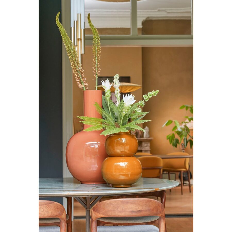 Boyd Vaas - H37 x Ø26 cm - Metaal - Bruin - Afbeelding 4