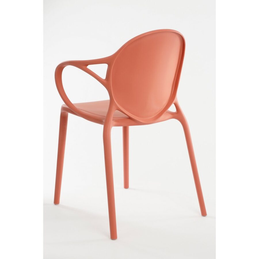 Nebraska Tuinstoel - L56 x B57 x H80 cm - Polypropyleen - Zalm - Afbeelding 6