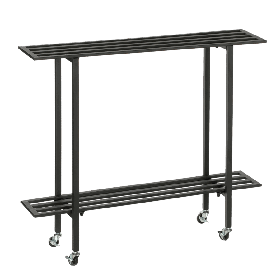 Greenrax Plantenstandaard - L90 x B22 x H75 cm - Metaal - Zwart